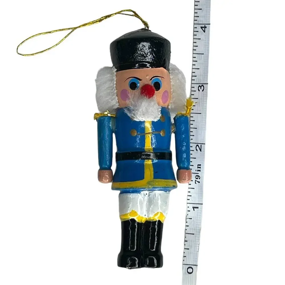 Vintage Wooden Nutcracker Christmas Ornament